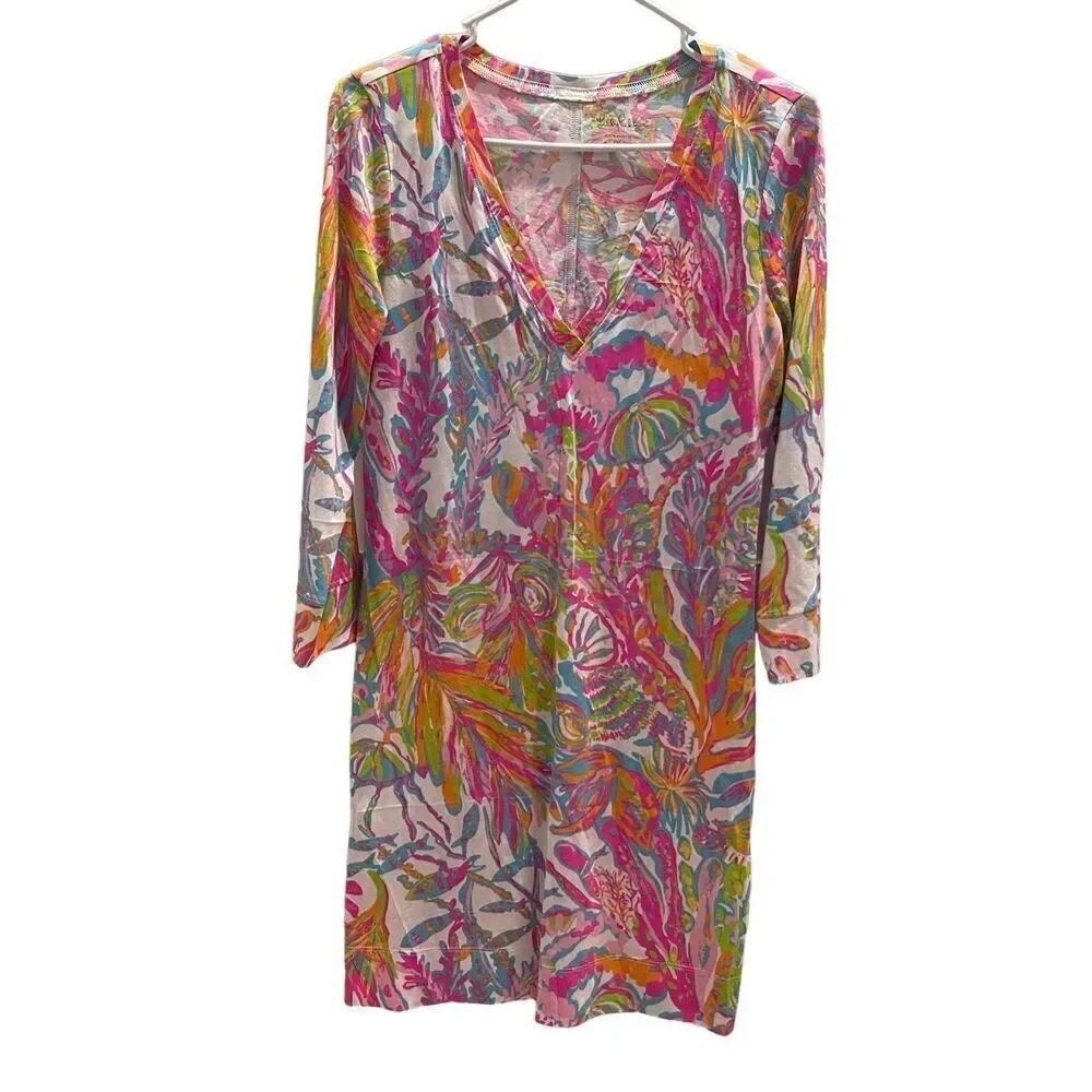Lilly Pulitzer Christie Dress “Scuba to Cuba” Pima Cotton Women’s Size Medium